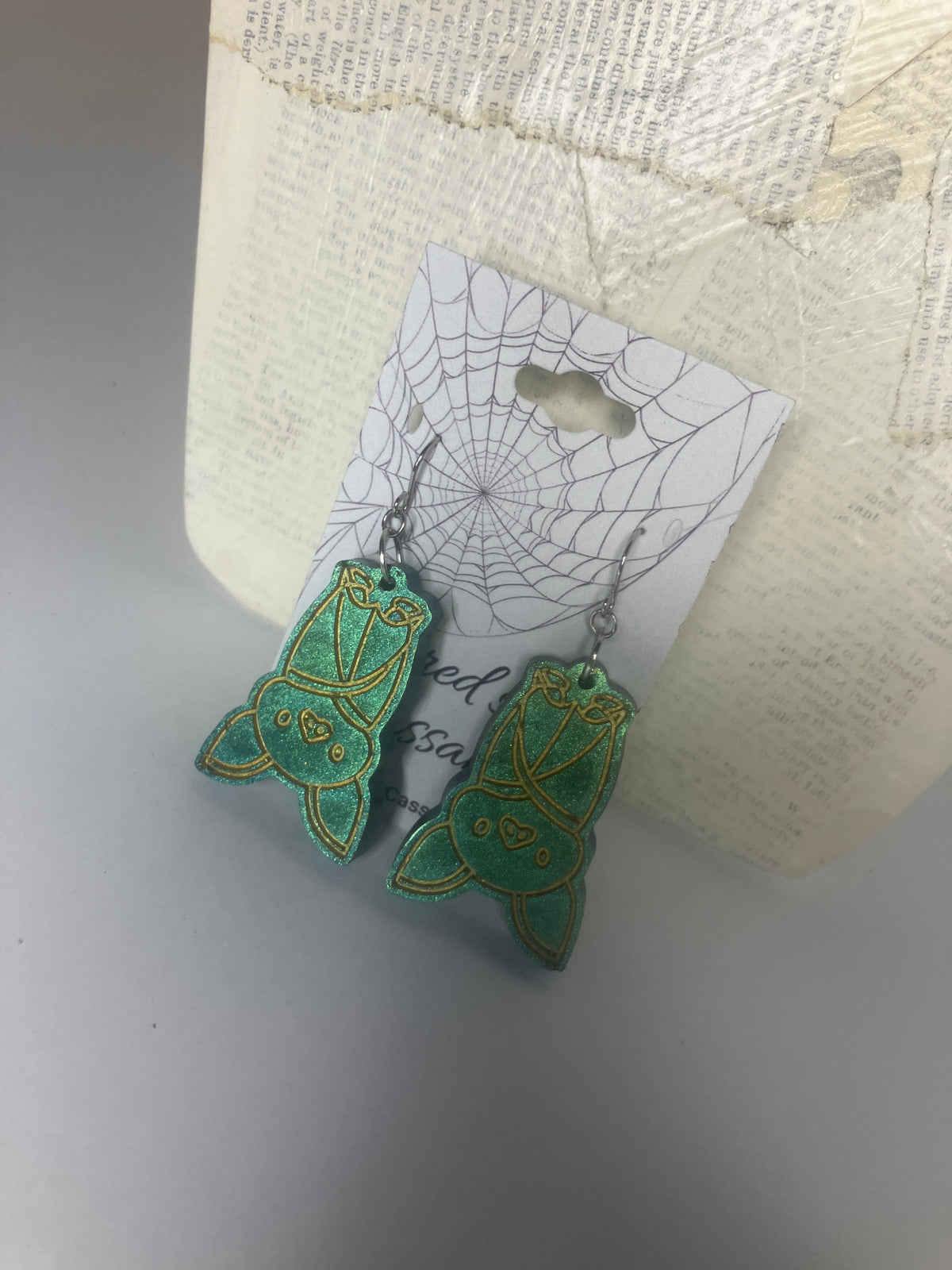 Spooky Resin Earrings: Bats, Skulls, Spiderwebs & More