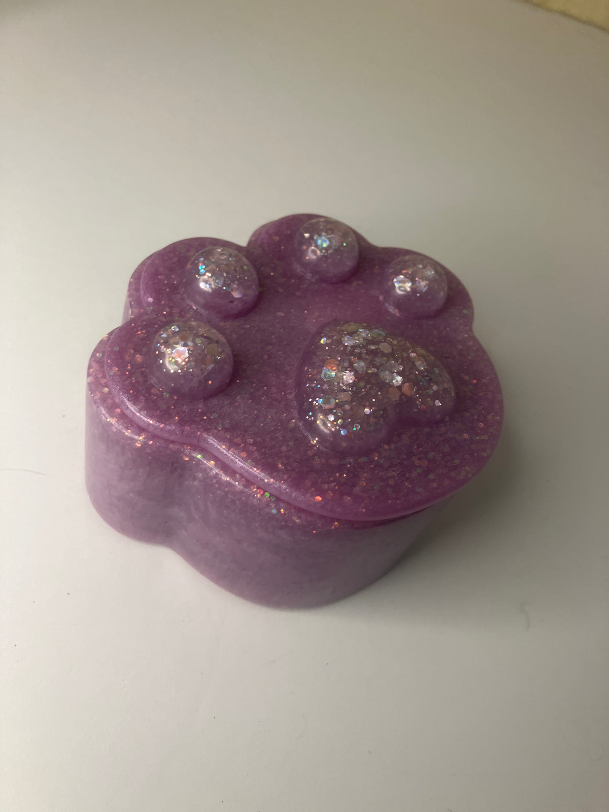Resin Paw Print Trinket Box