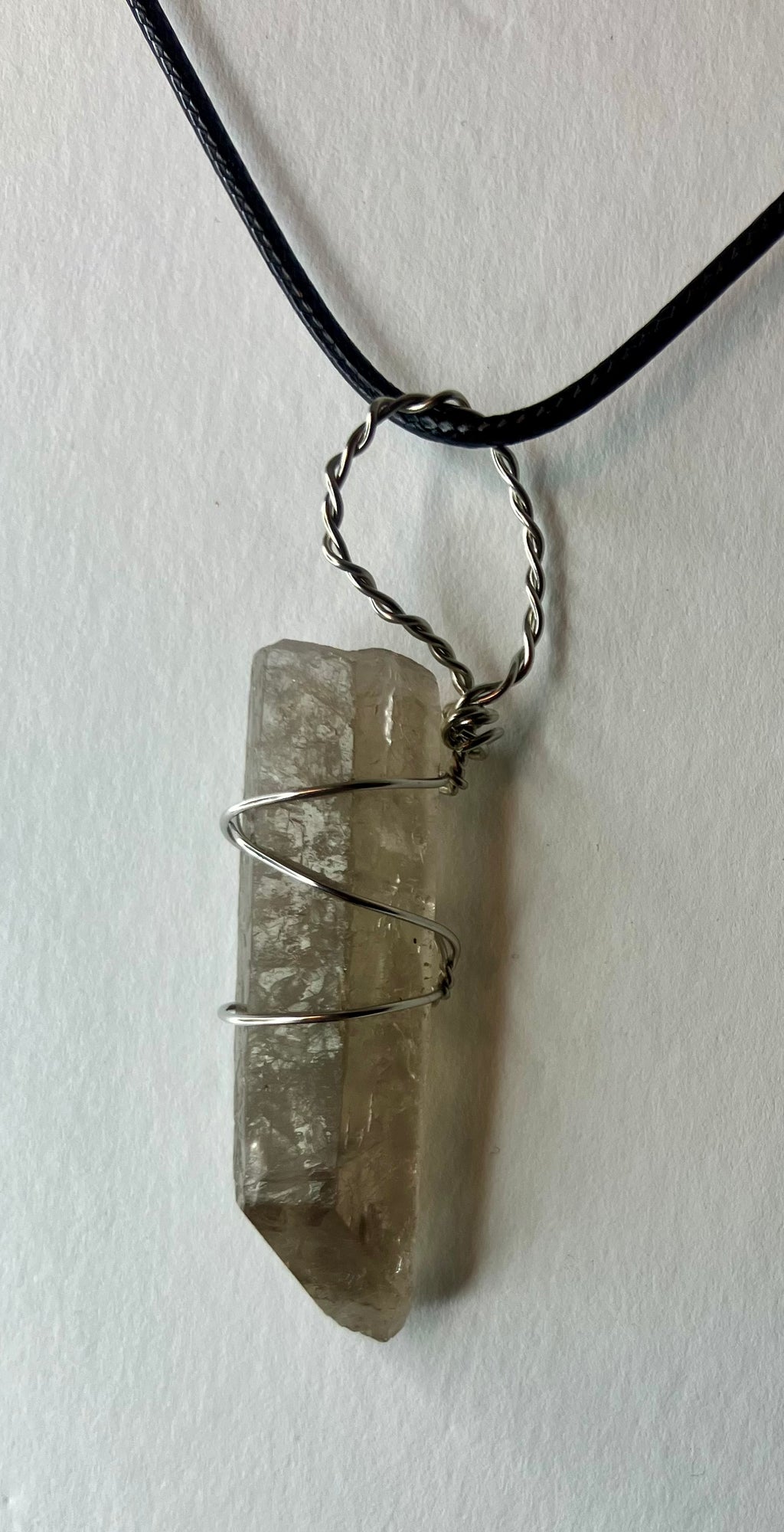 Wire wrapped stones and crystals with stainless steel wire