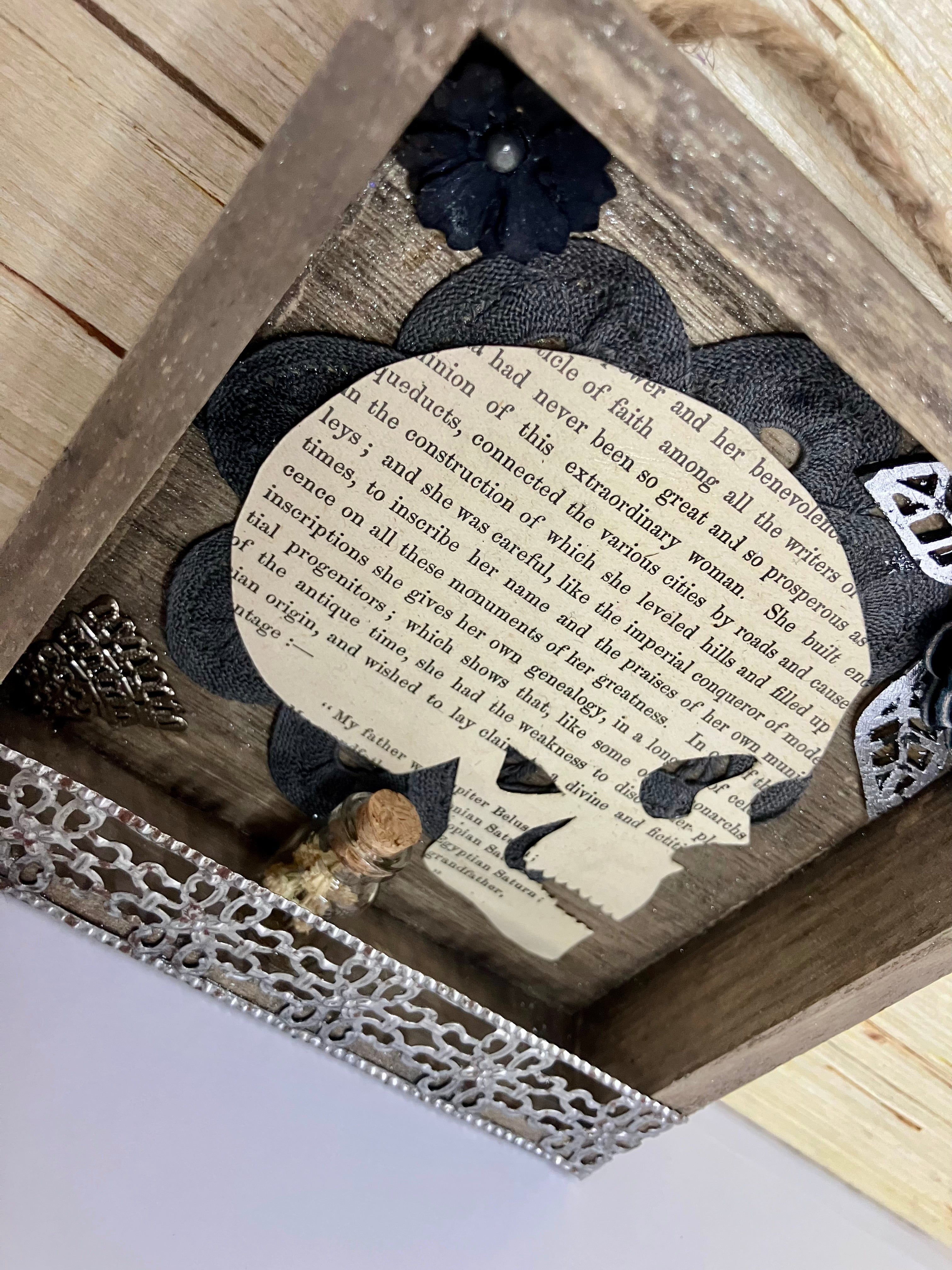 Mixed media skull box
