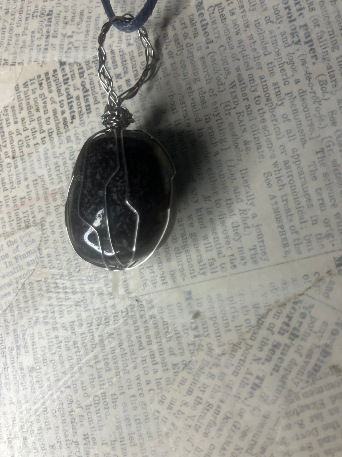 Wire Wrapped Stone and Crystal Necklaces, Stainless Steel