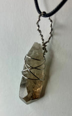 Wire wrapped stones and crystals with stainless steel wire