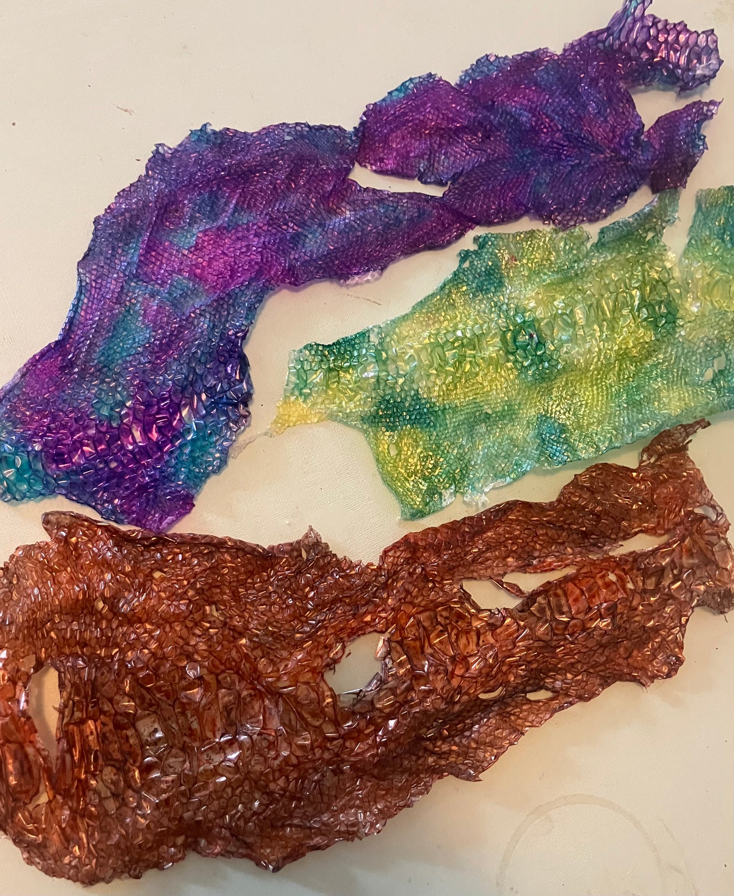 Dyed Snake Shed Pieces — Multi-Pack