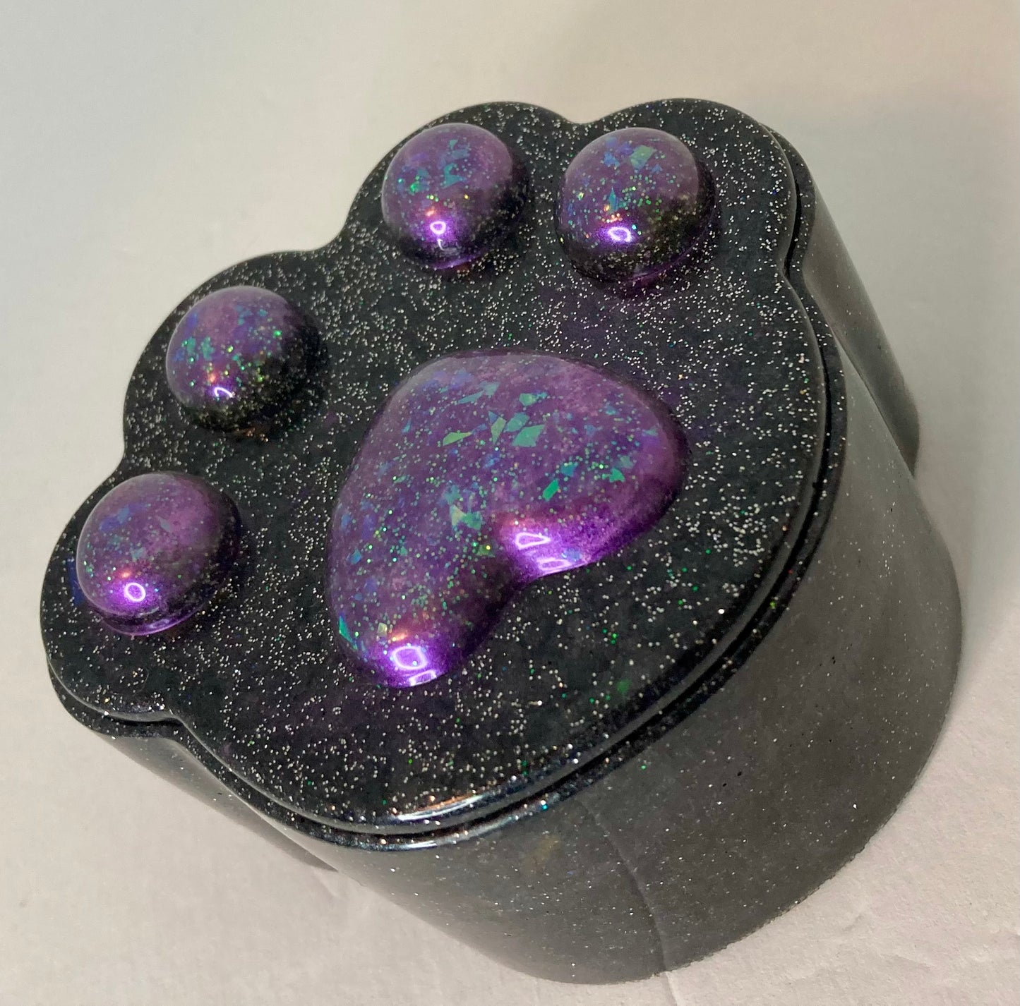 Resin Paw Print Trinket Box