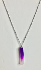 Resin cylinder pendant necklace