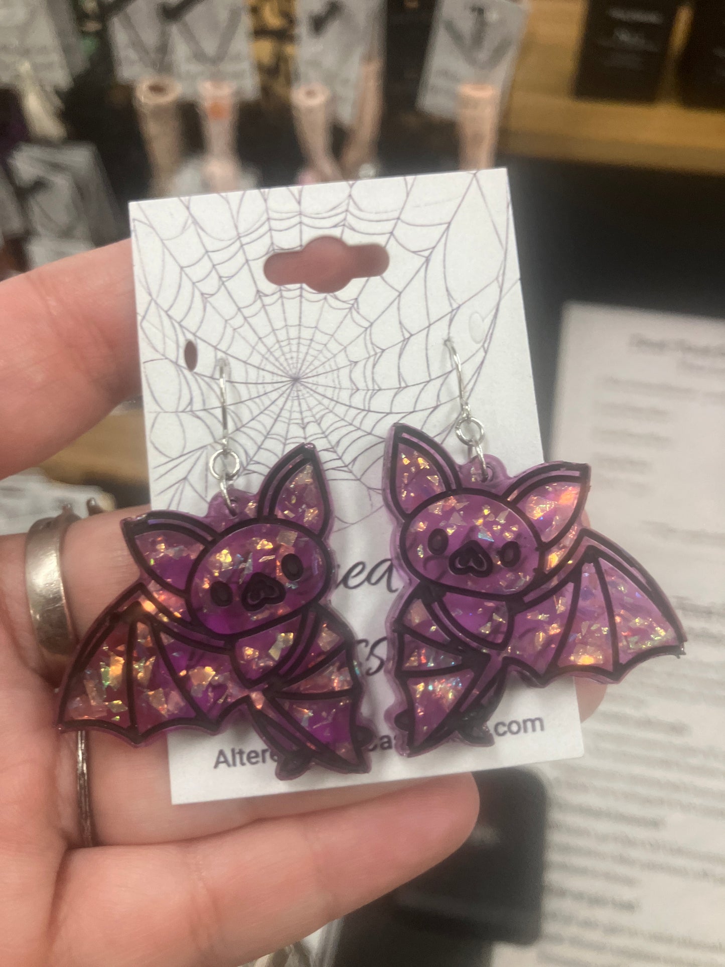 Spooky Resin Earrings: Bats, Skulls, Spiderwebs & More