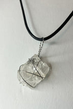 Wire wrapped stones and crystals with stainless steel wire