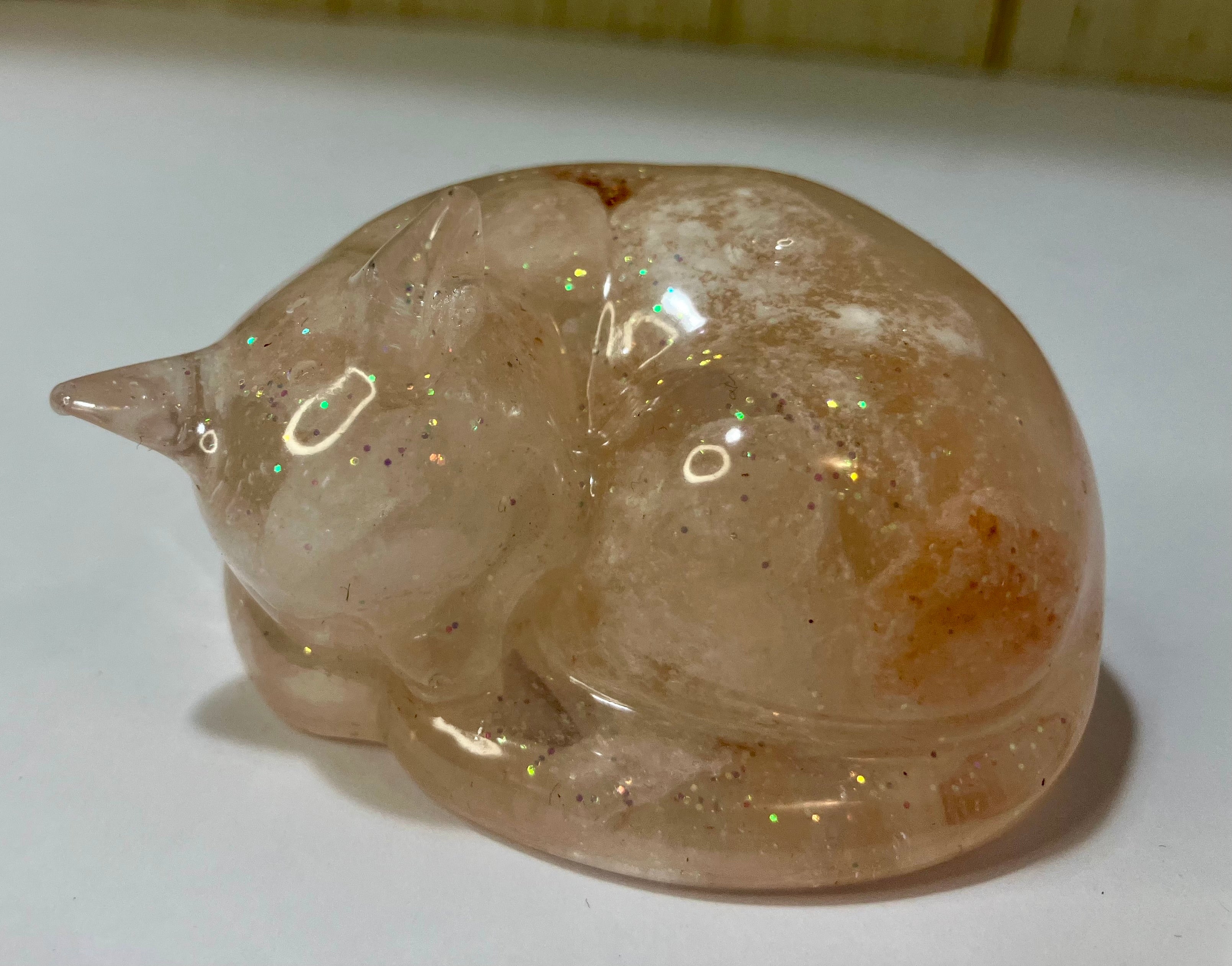 Amethyst filled sleeping pet figuring