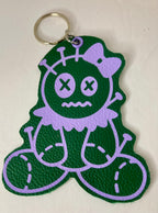 Leather and vinyl keychains