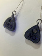 Planchette glow in the dark earrings