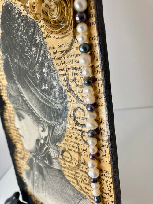 Adelaide, mixed media vintage art