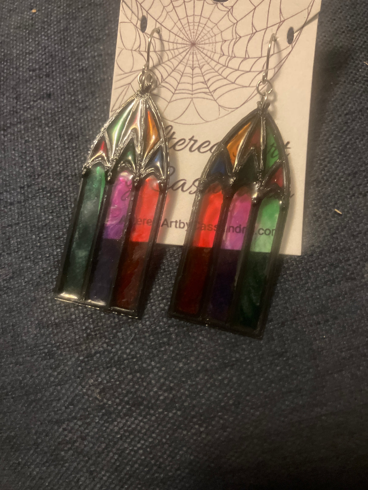 Faux Stained Glass Jewelry: Earrings & Necklaces