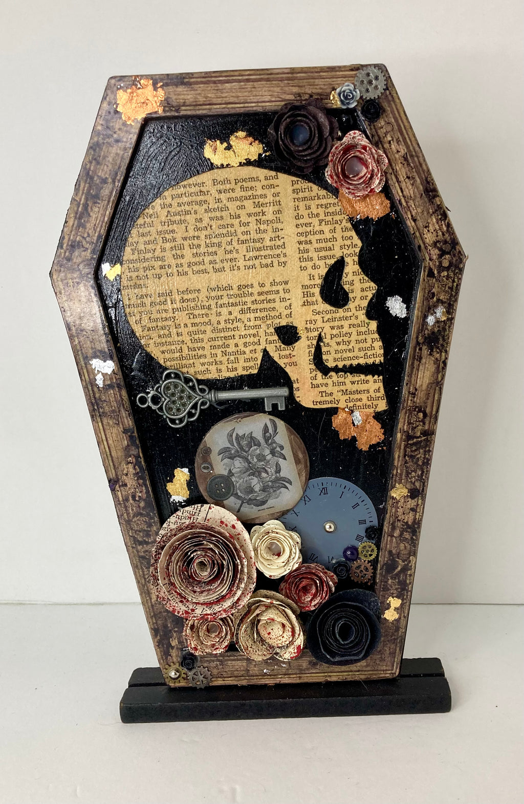 Coffin mixed media art