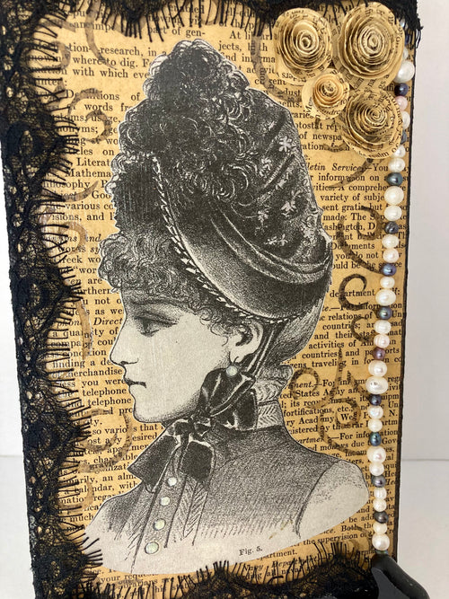 Adelaide, mixed media vintage art