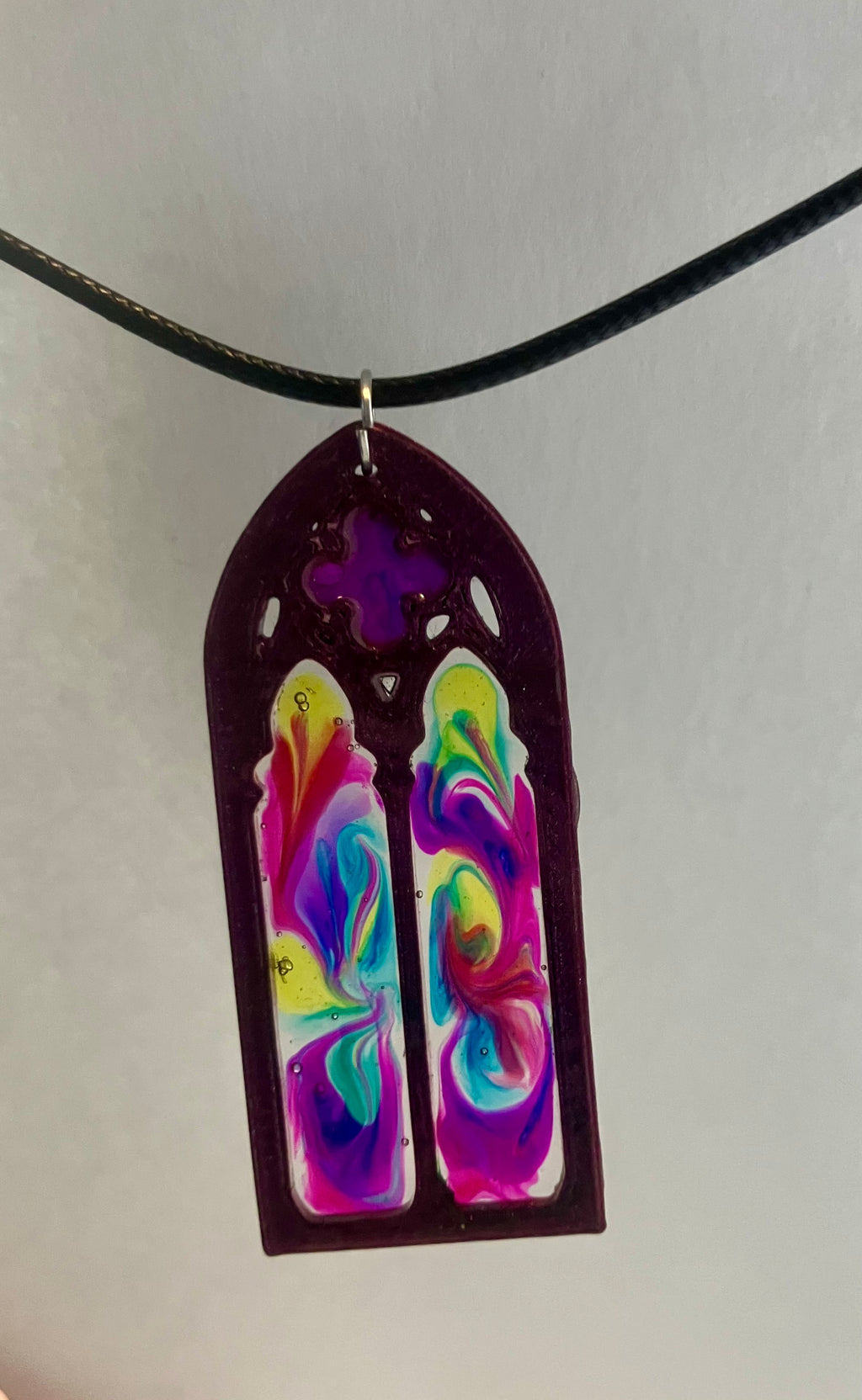 Faux stained glass jewelry