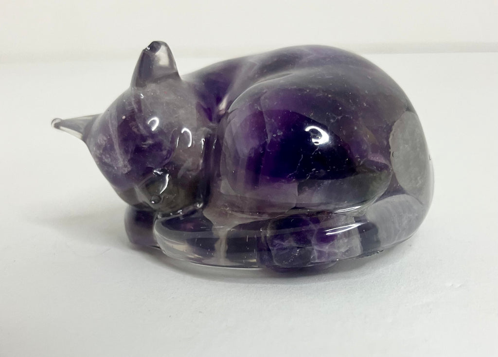 Amethyst filled sleeping pet figuring
