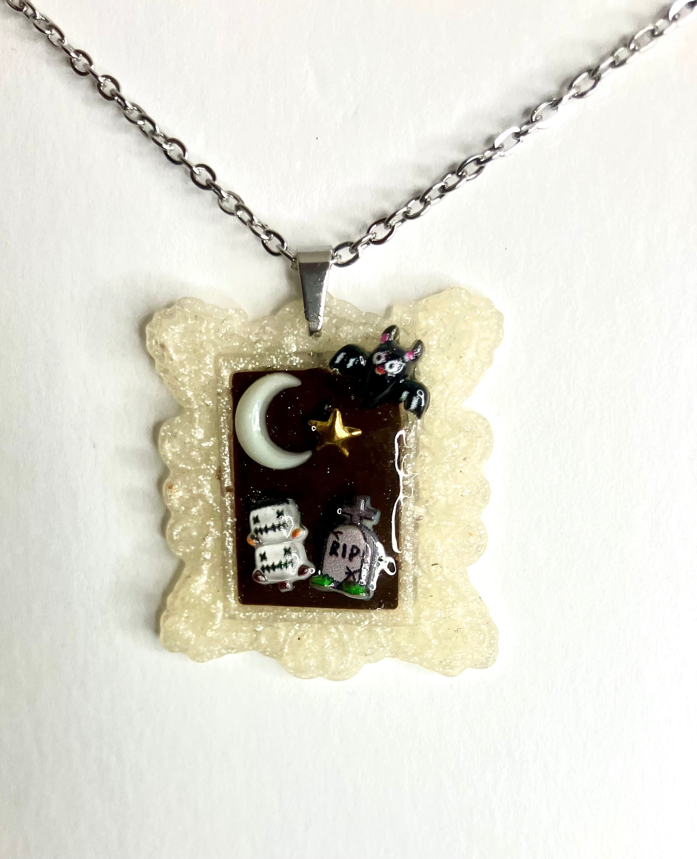 Resin frame pendants