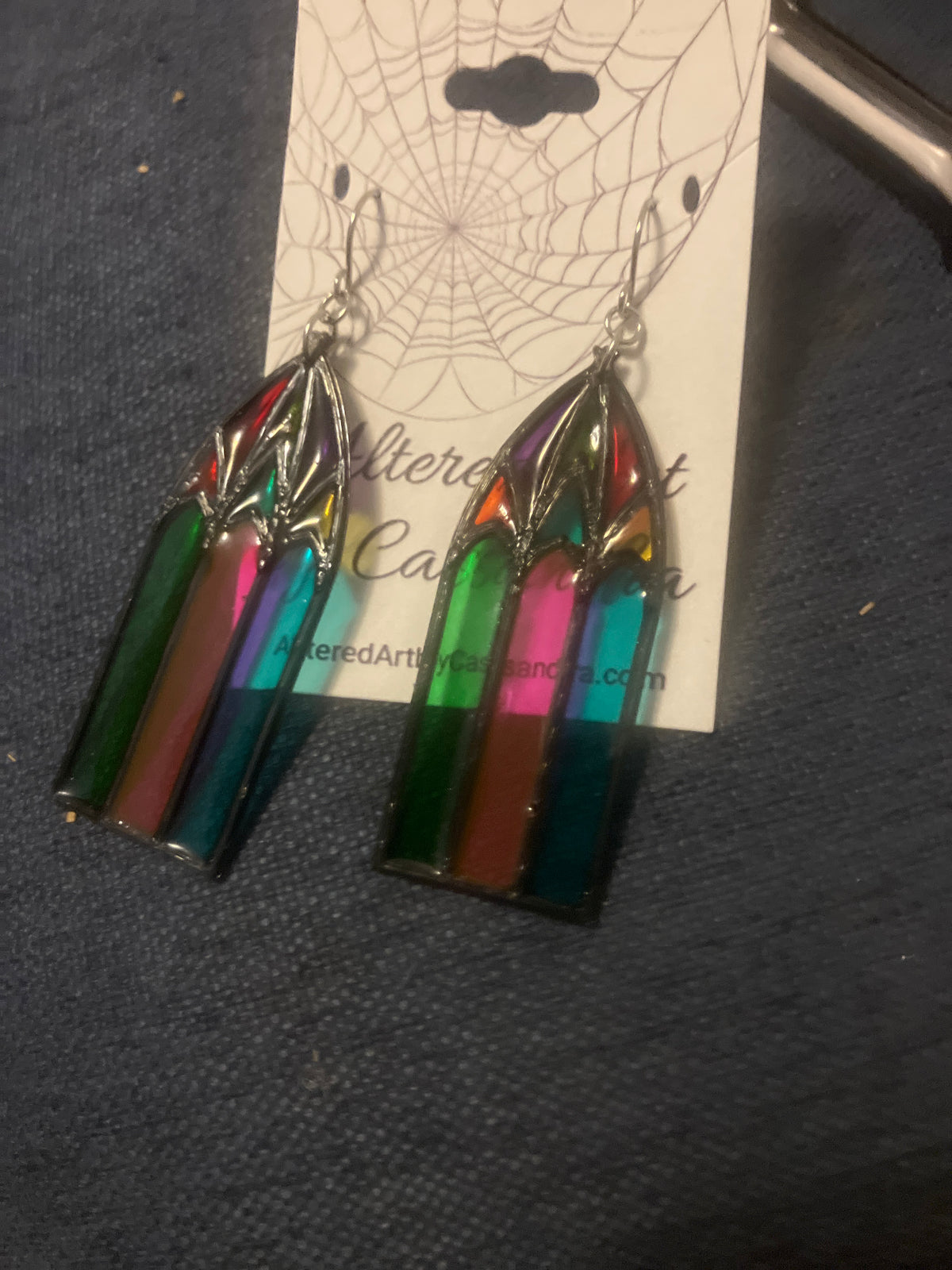 Faux Stained Glass Jewelry: Earrings & Necklaces
