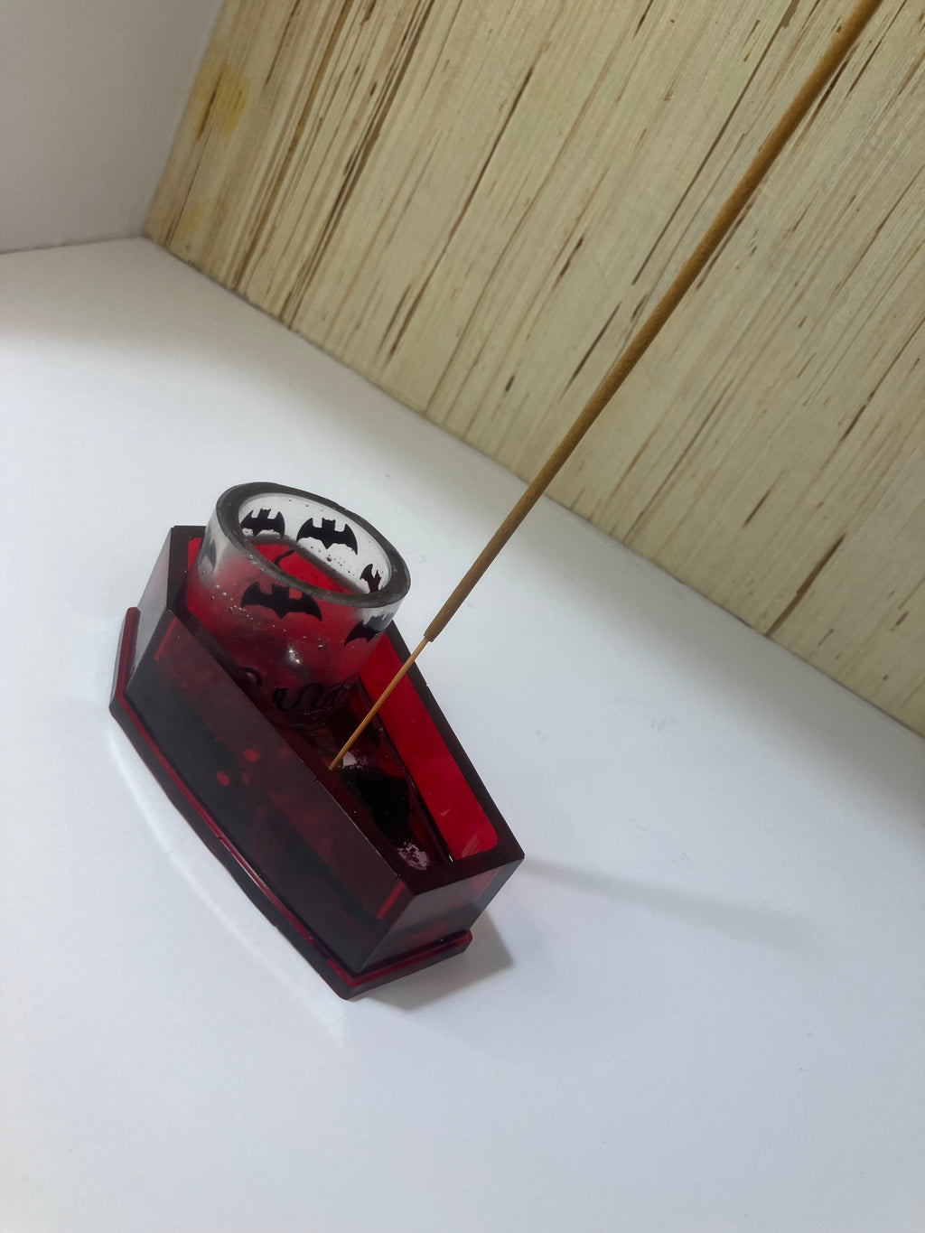 Coffin votive holder/incense burner