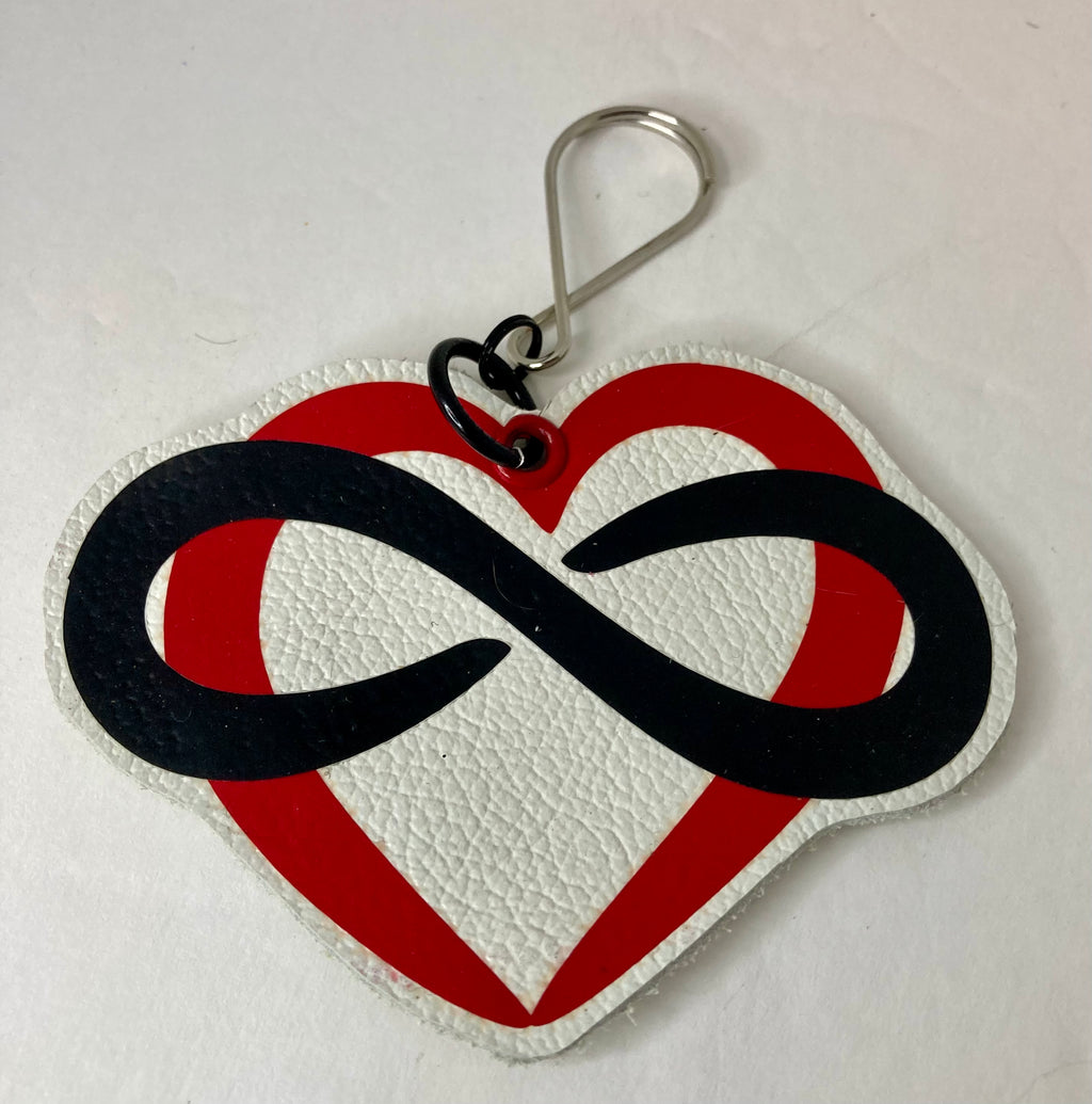 Leather and vinyl keychains