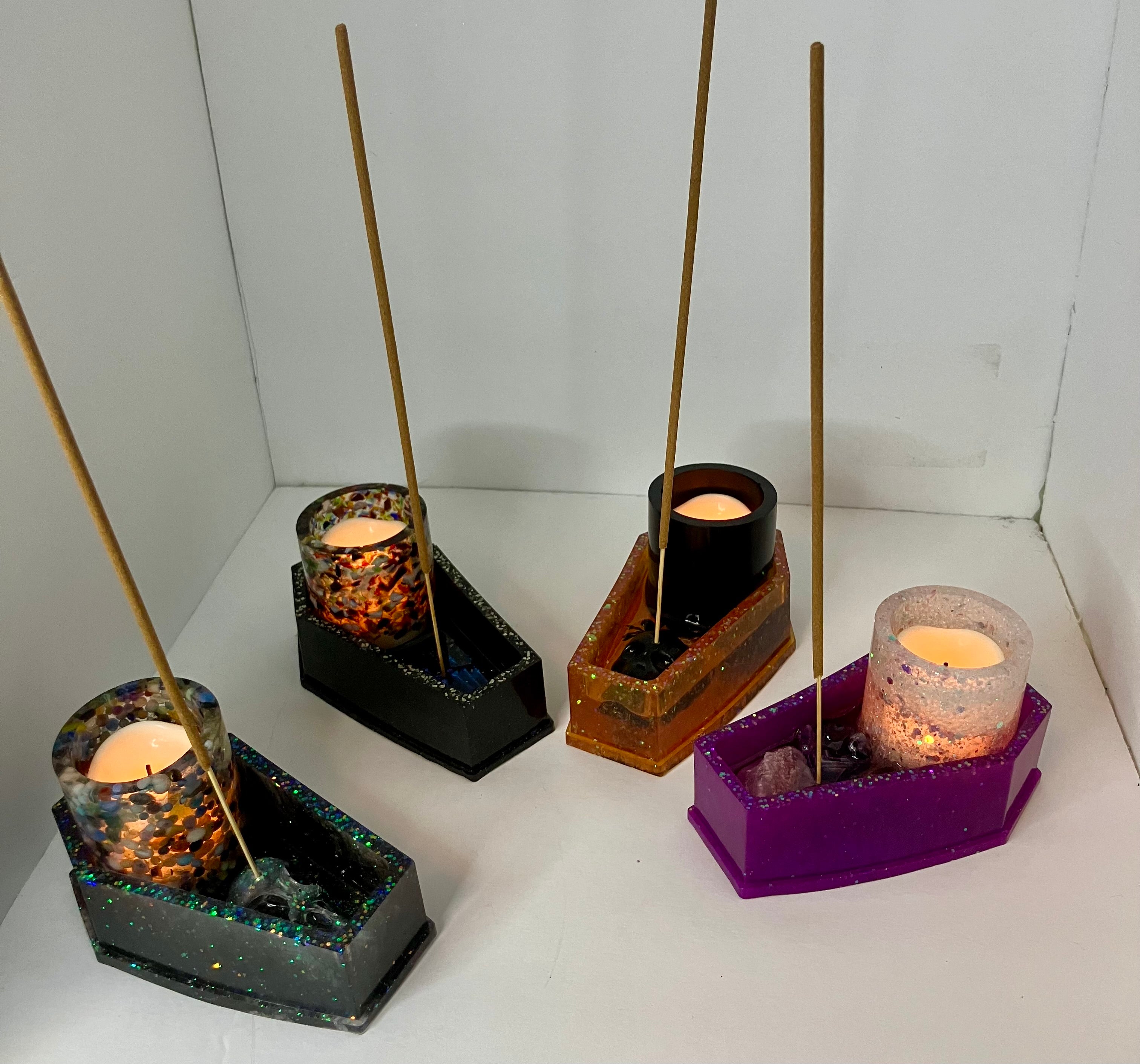 Coffin votive holder/incense burner