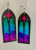 Faux stained glass jewelry