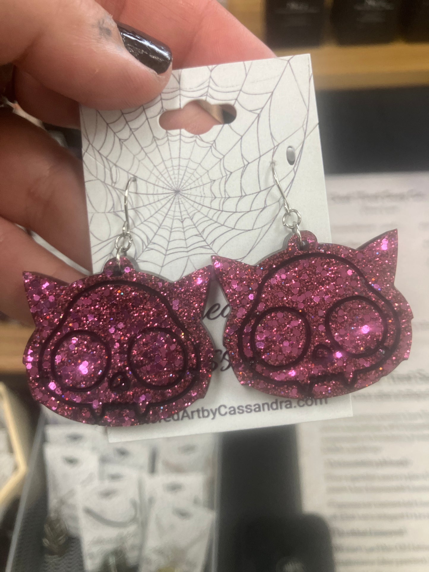 Spooky Resin Earrings: Bats, Skulls, Spiderwebs & More
