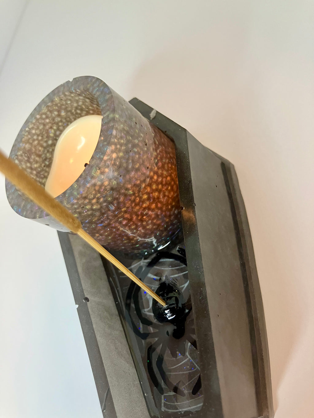 Coffin votive holder/incense burner