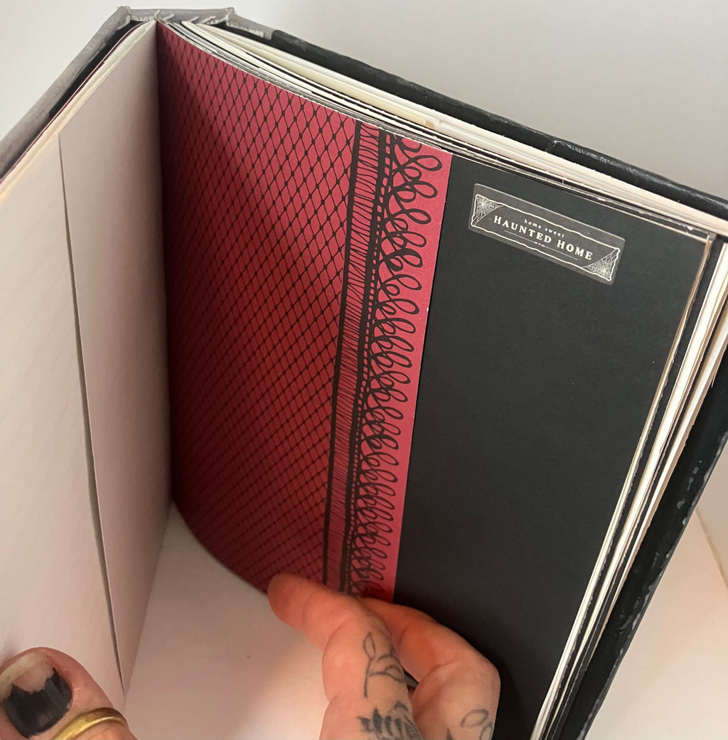 Haunted house themed junk journal