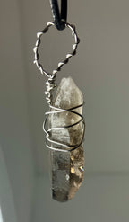 Wire wrapped stones and crystals with stainless steel wire