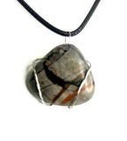 Wire wrapped stones and crystals with stainless steel wire