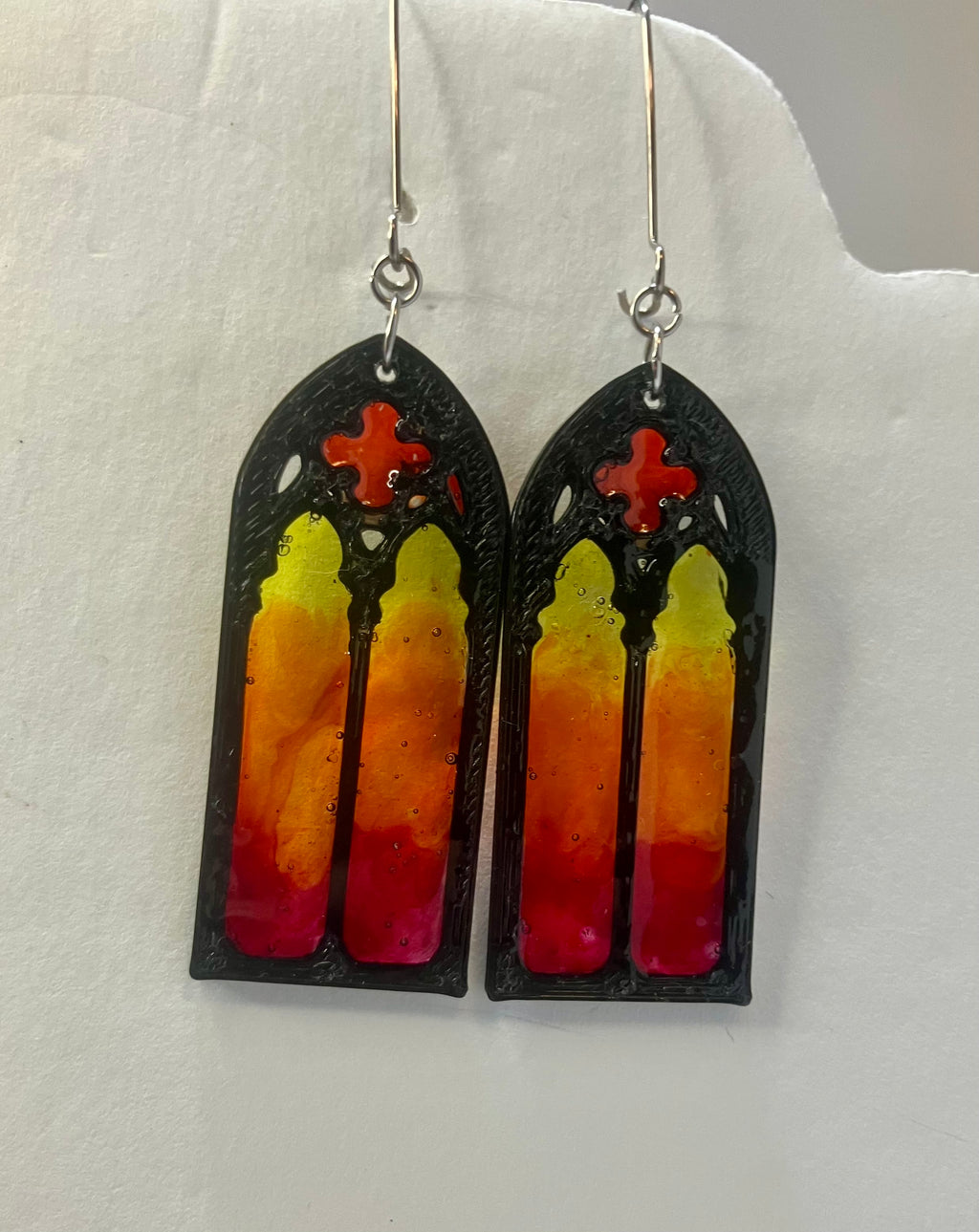 Faux stained glass jewelry