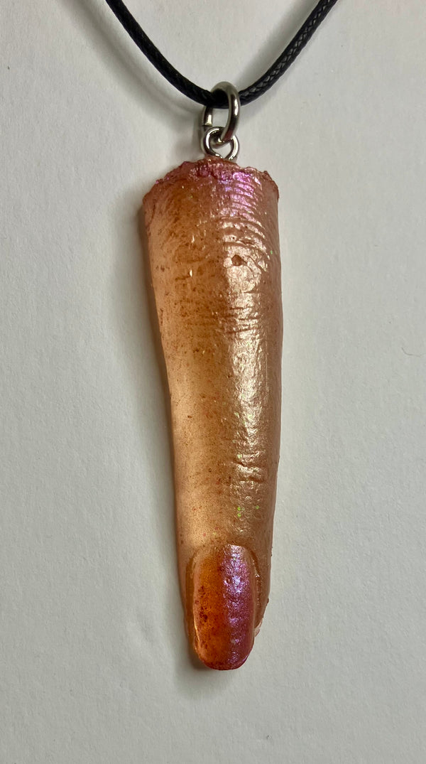 Severed finger necklace