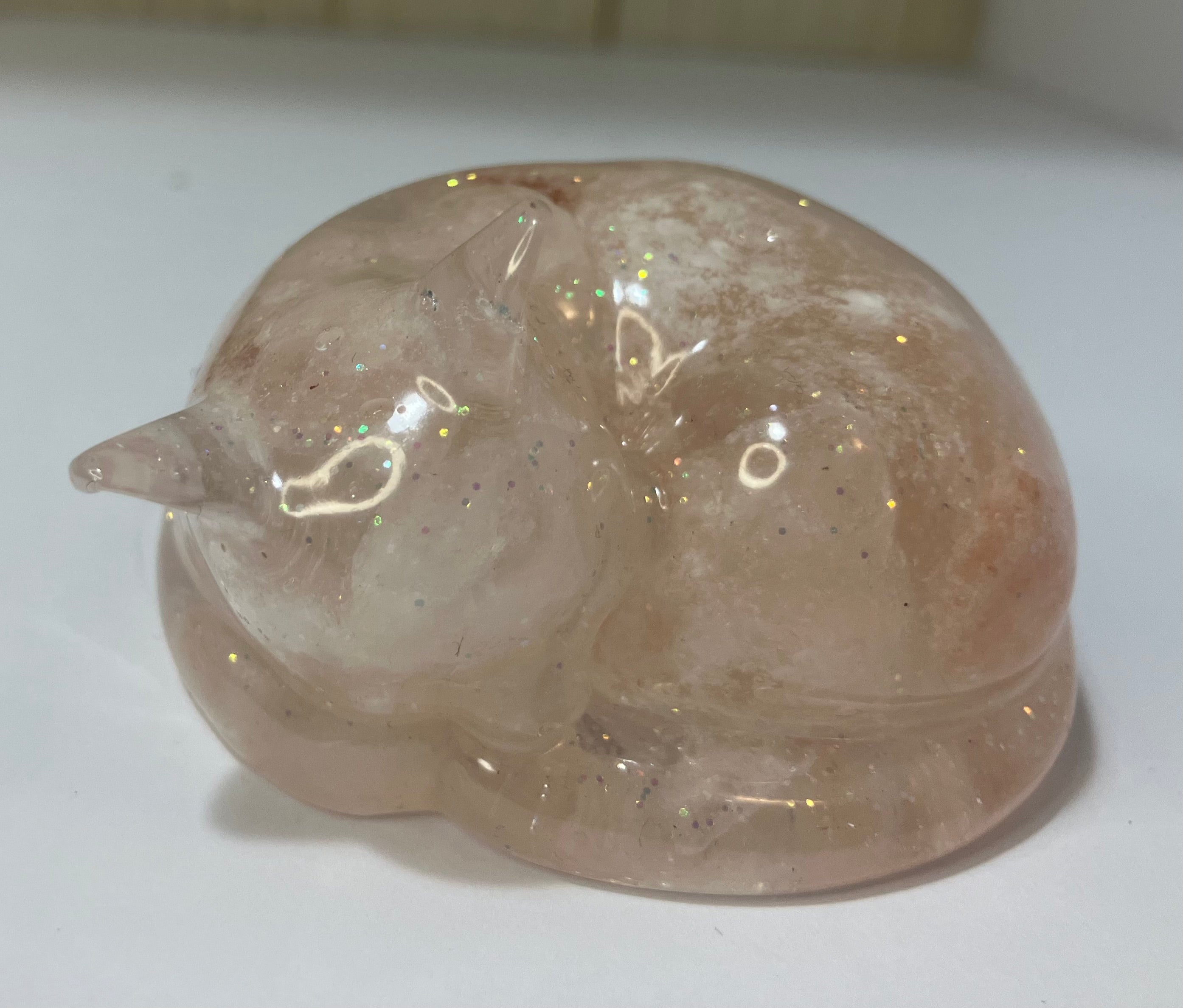 Amethyst filled sleeping pet figuring