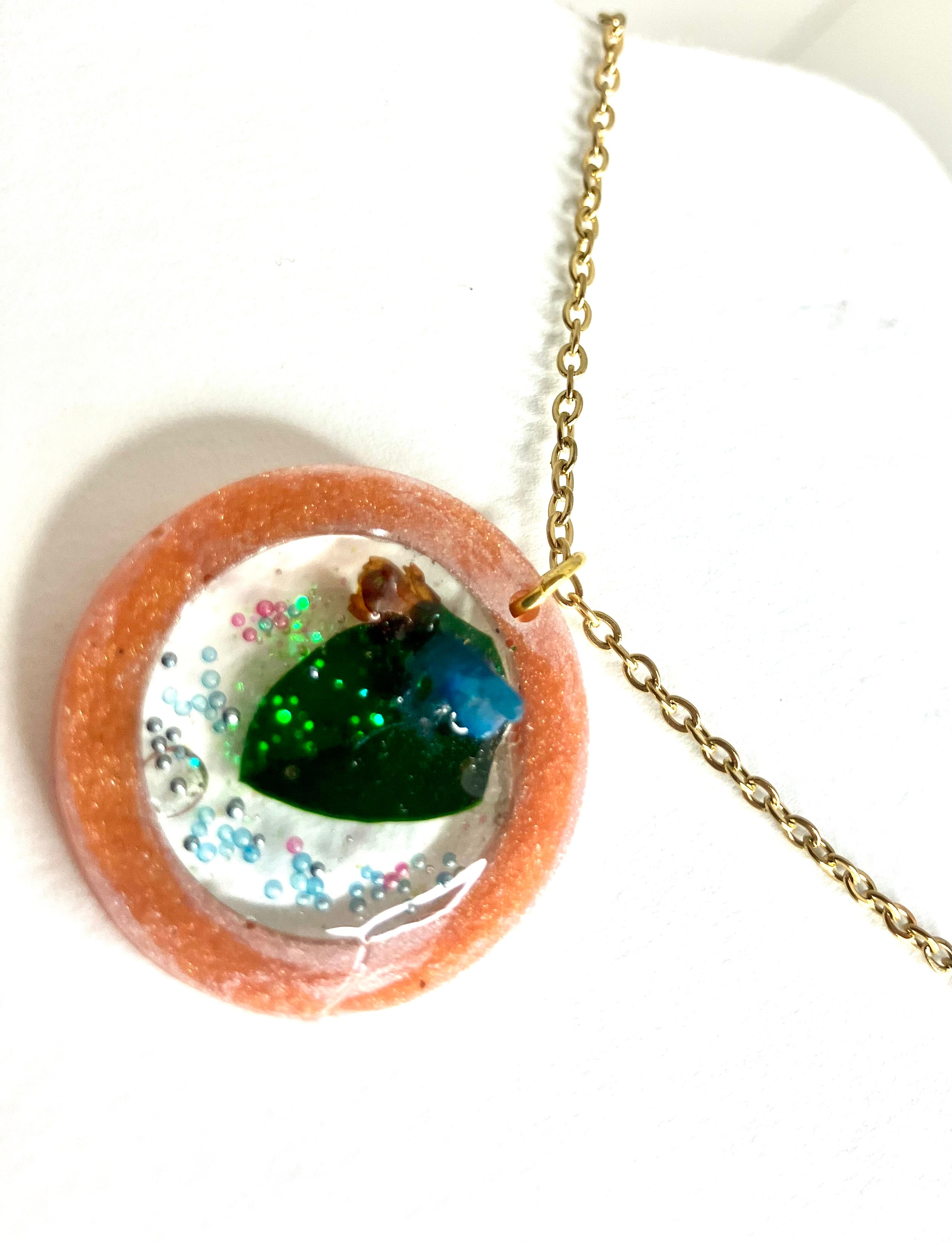 Resin frame pendants