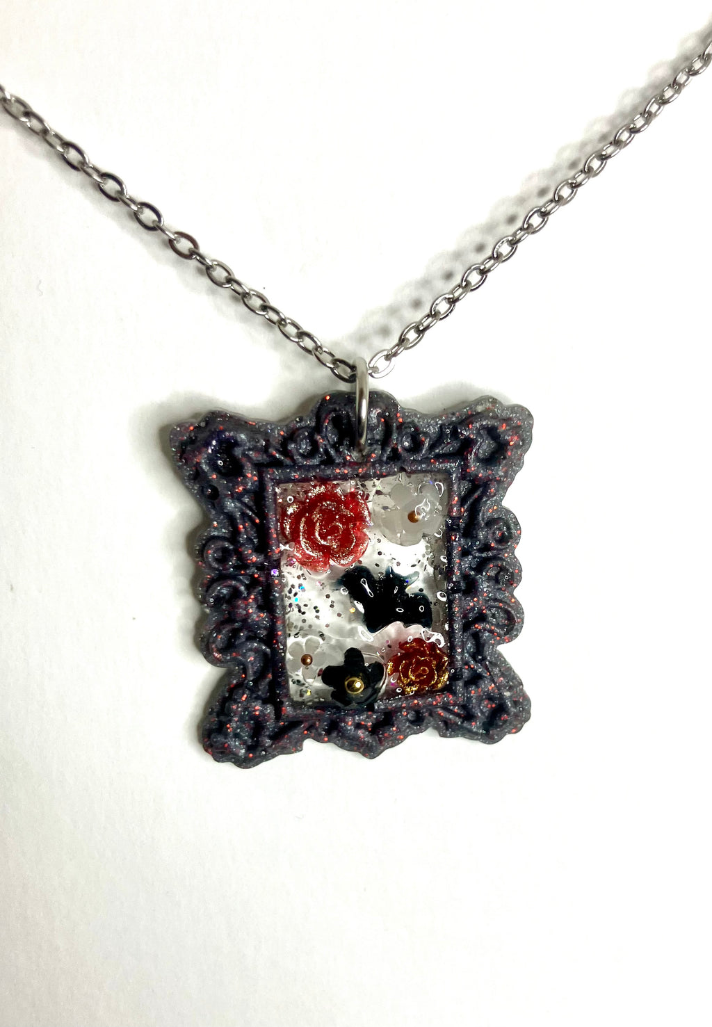 Resin frame pendants