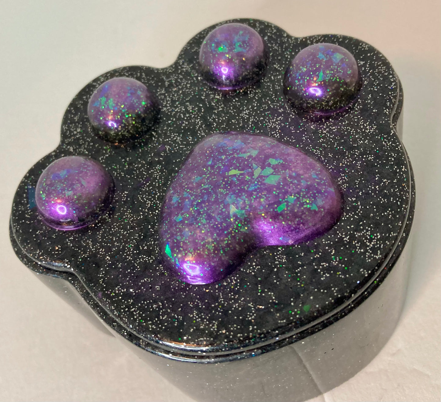 Resin Paw Print Trinket Box
