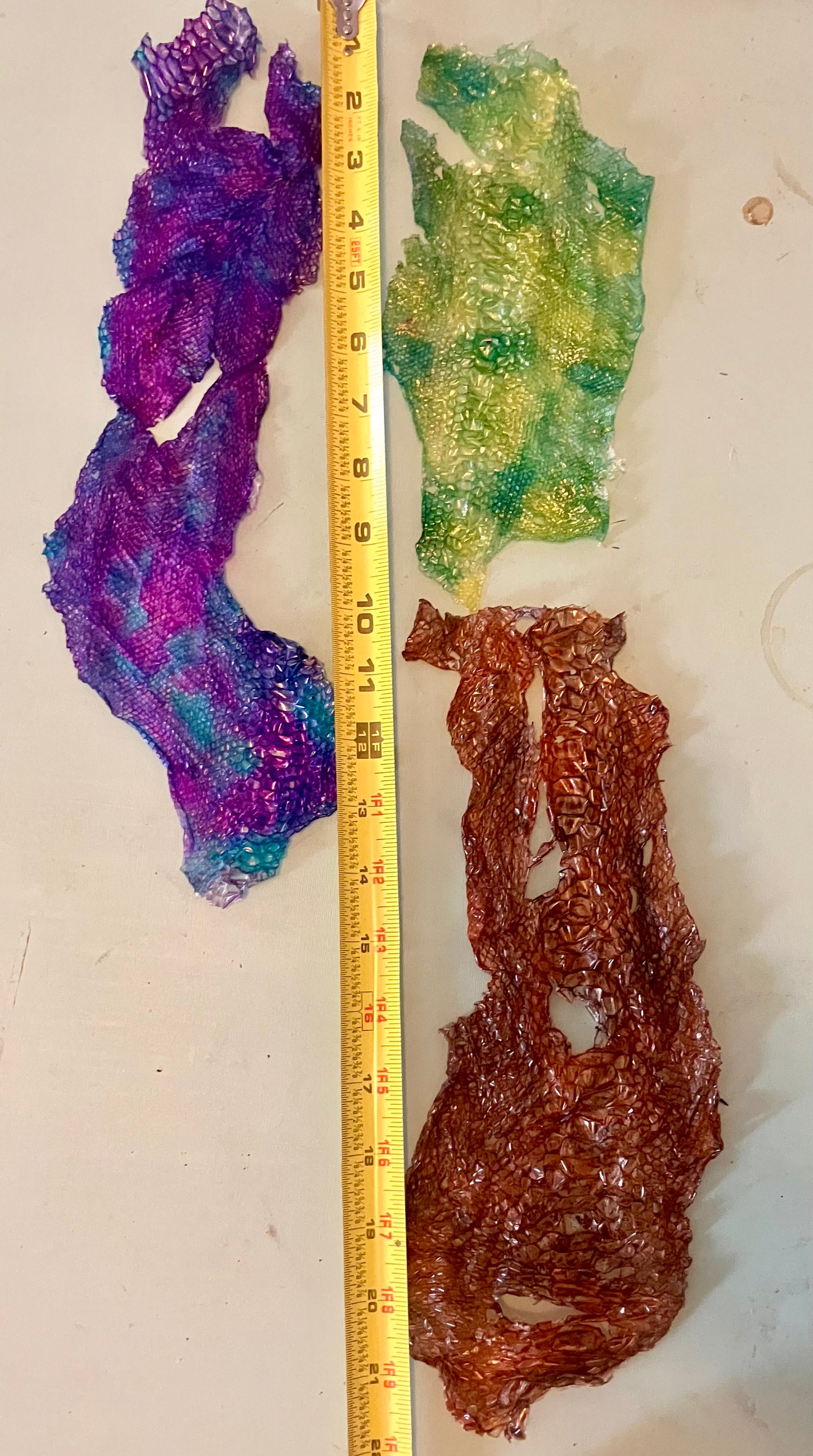 Dyed Snake Shed Pieces — Multi-Pack
