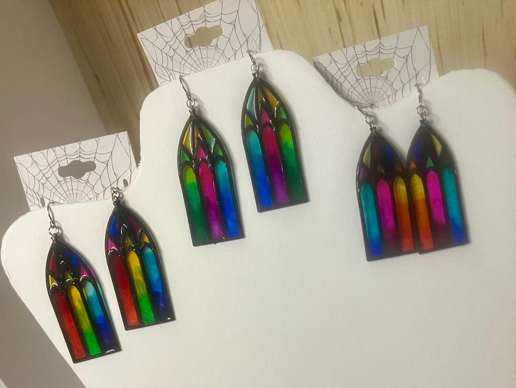 Faux stained glass jewelry