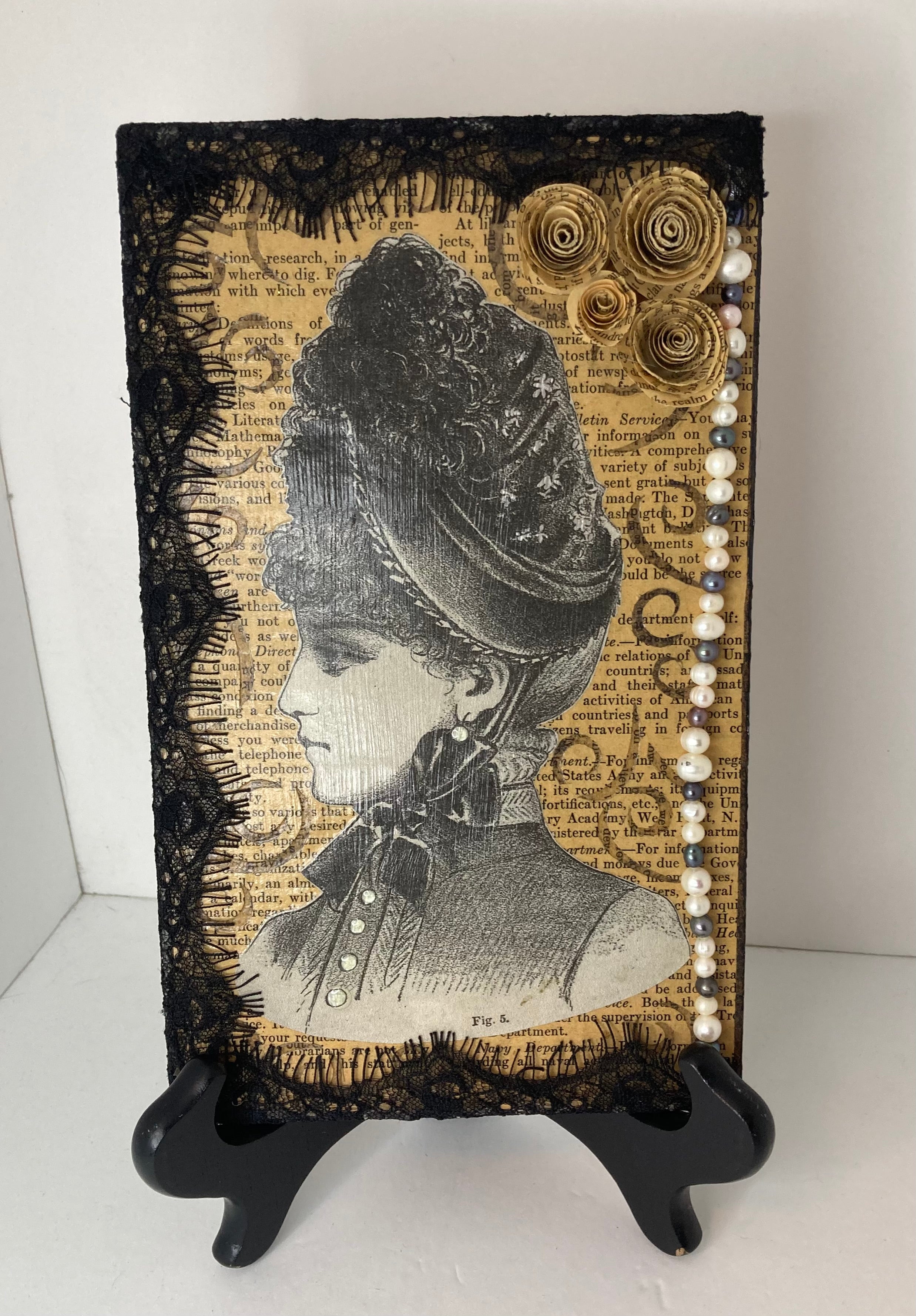 Adelaide, mixed media vintage art