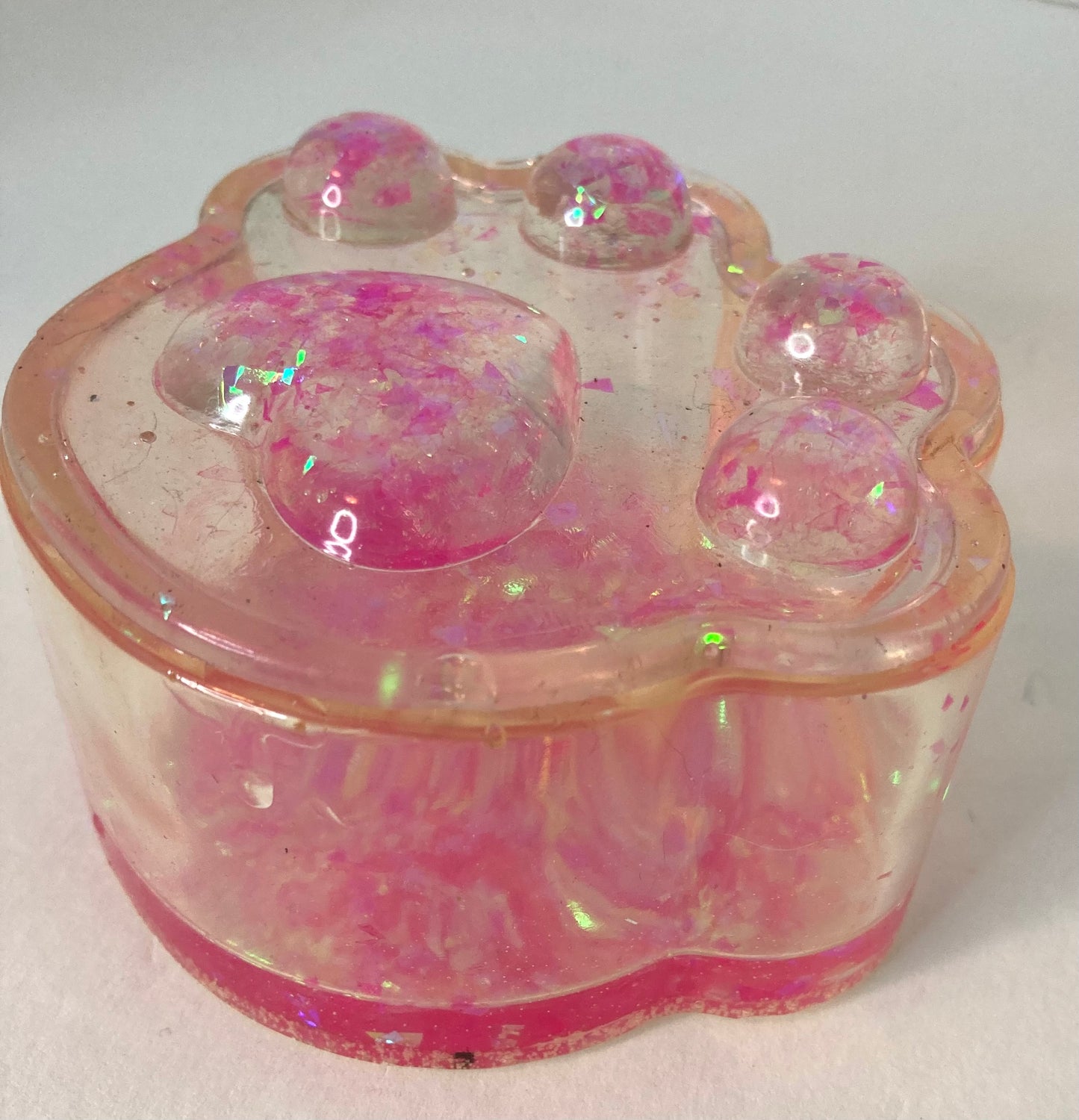 Resin Paw Print Trinket Box