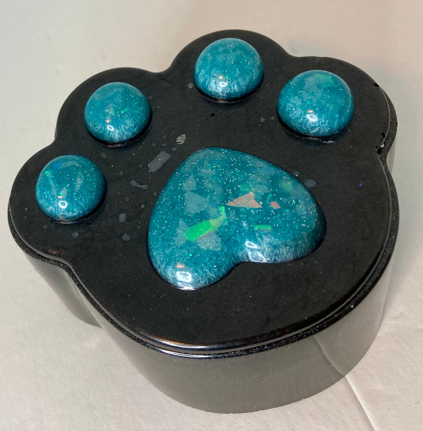 Resin Paw Print Trinket Box