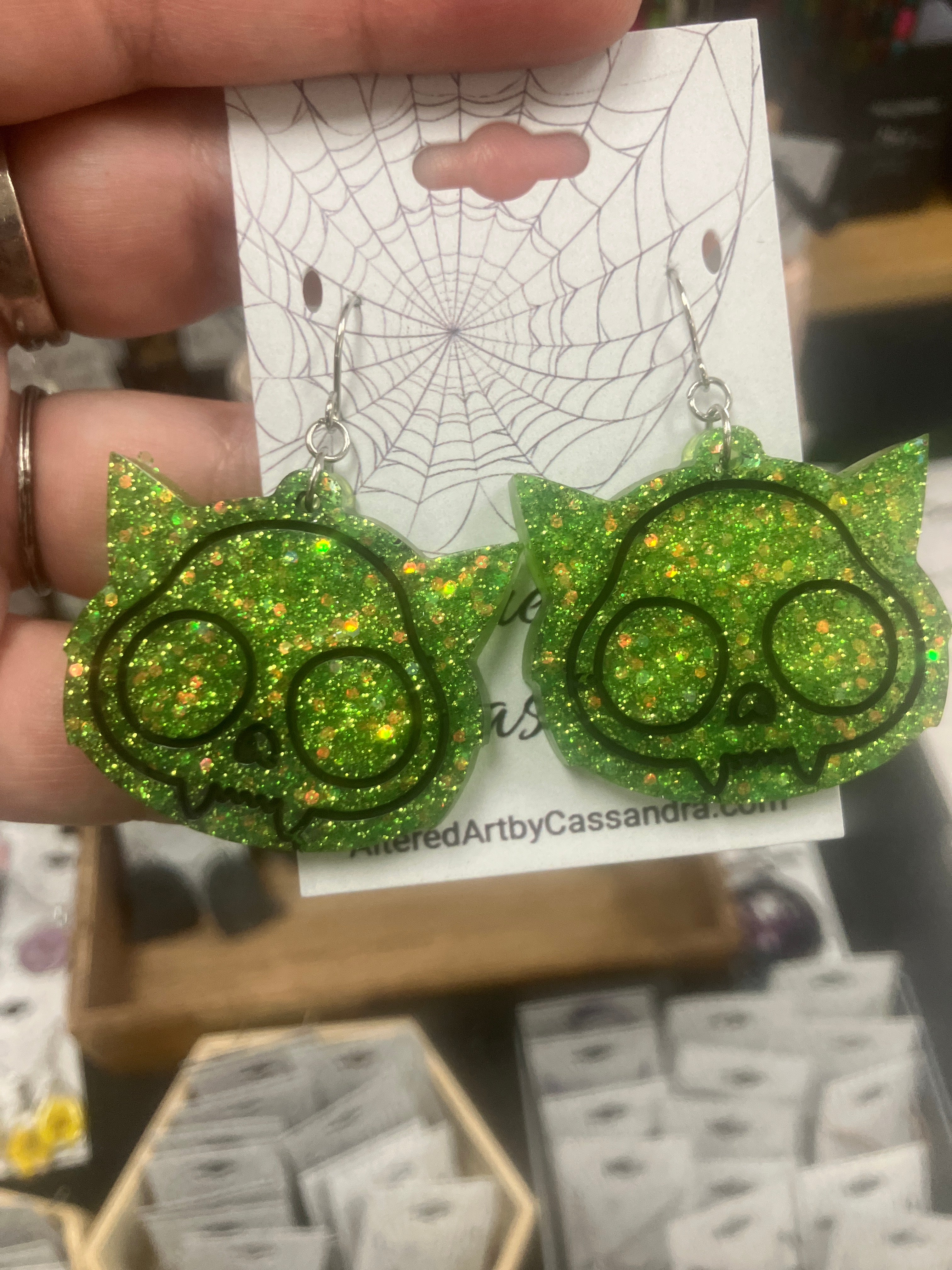 Miscellaneous spooky resin earrings
