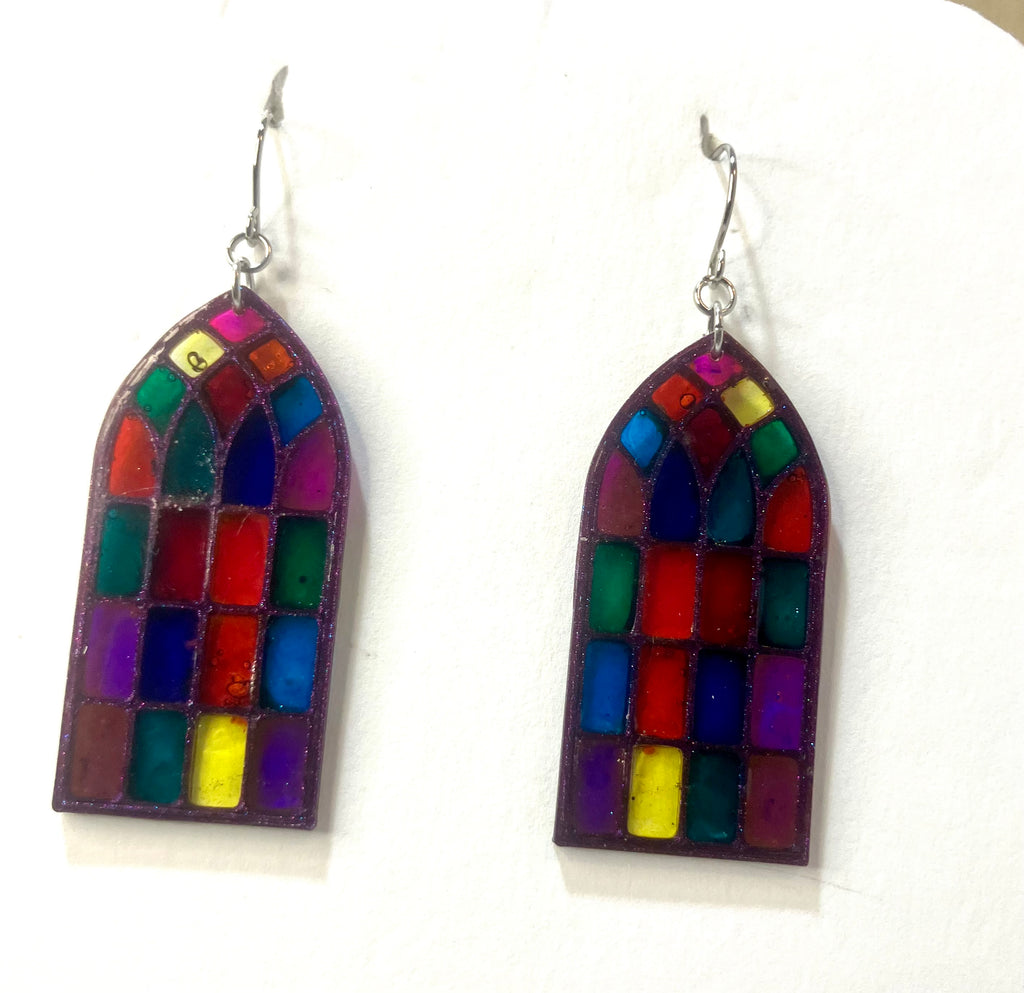 Faux stained glass jewelry