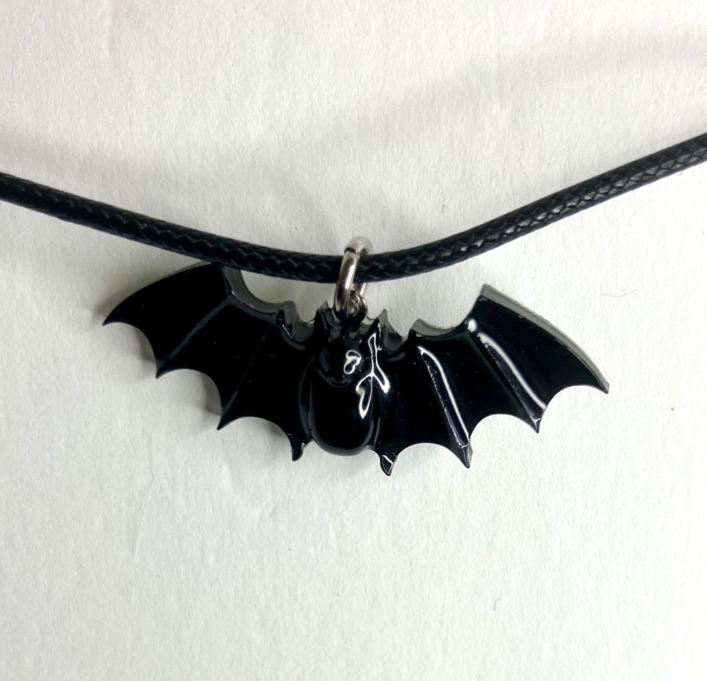 Handmade Resin Bat Pendant Necklaces
