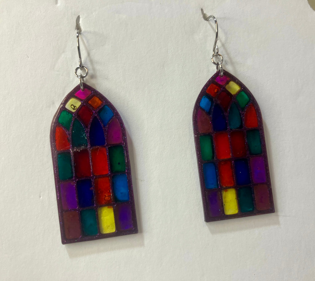Faux stained glass jewelry
