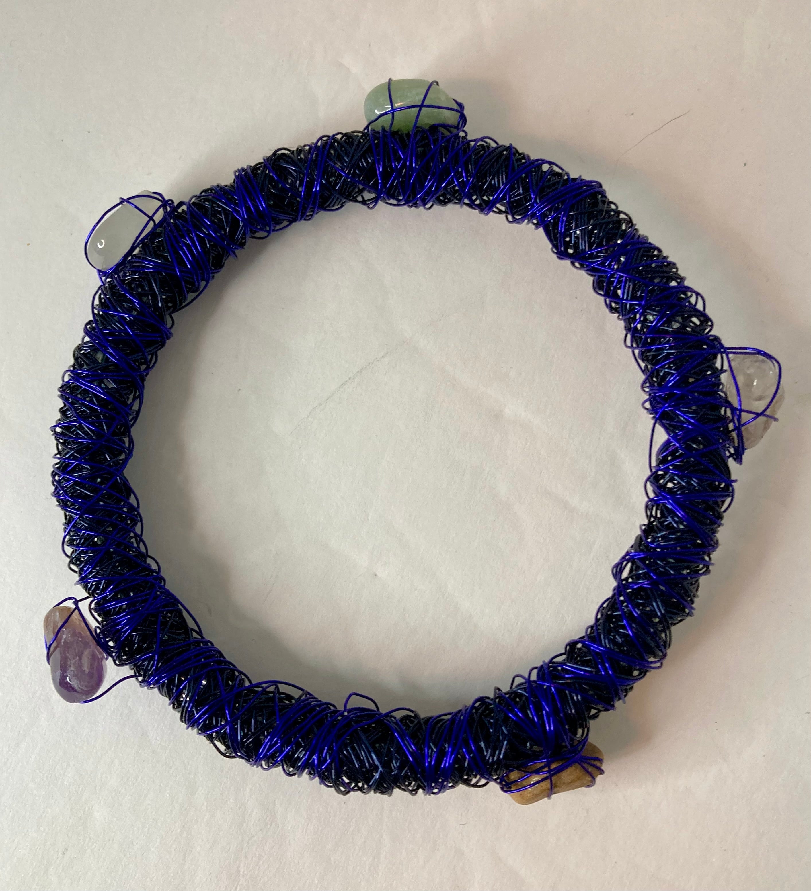 Wire bangle bracelet