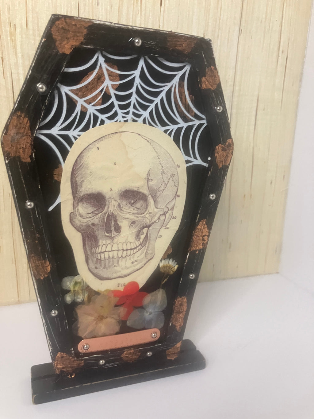 Coffin mixed media art