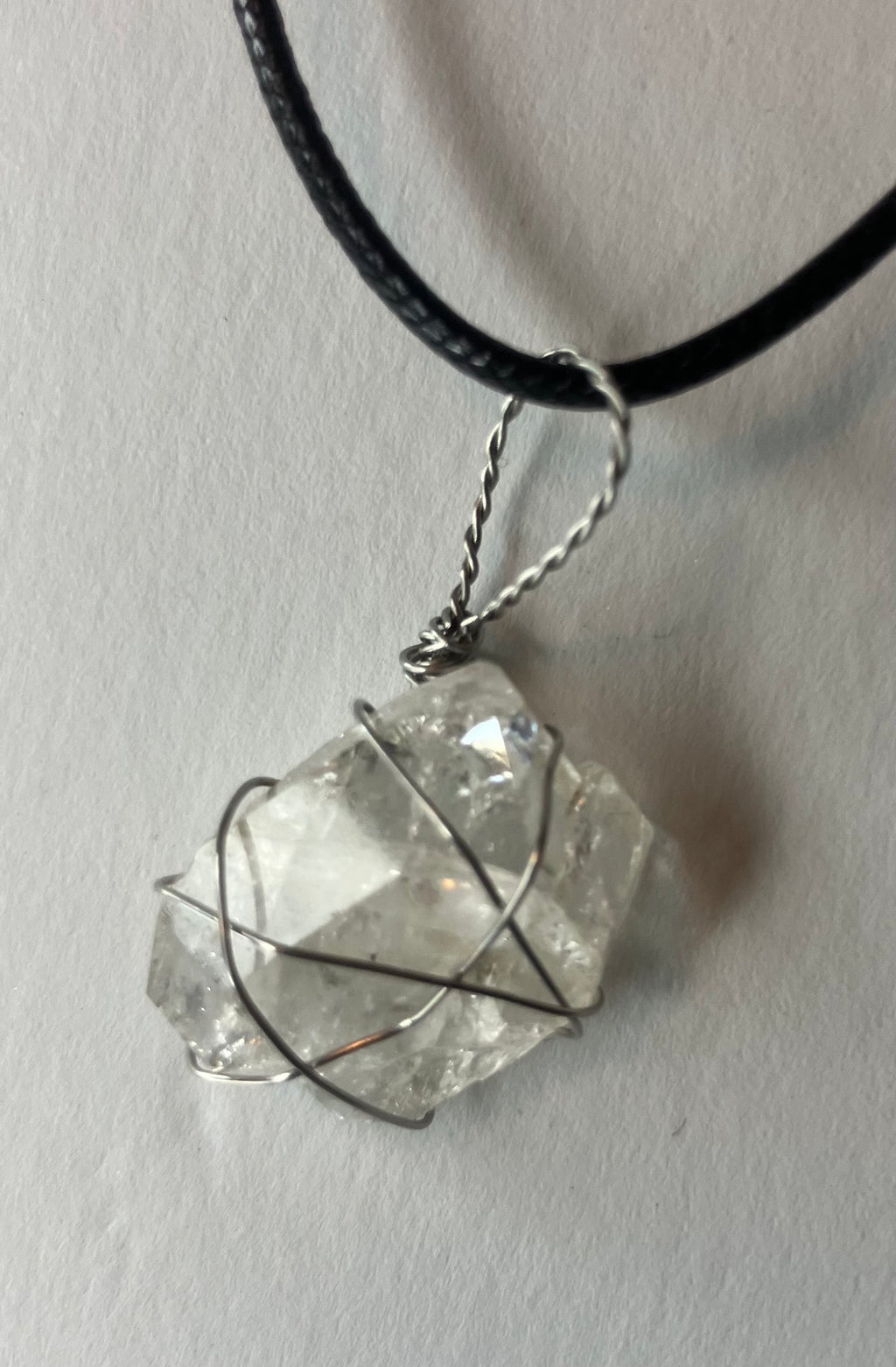 Wire wrapped stones and crystals with stainless steel wire