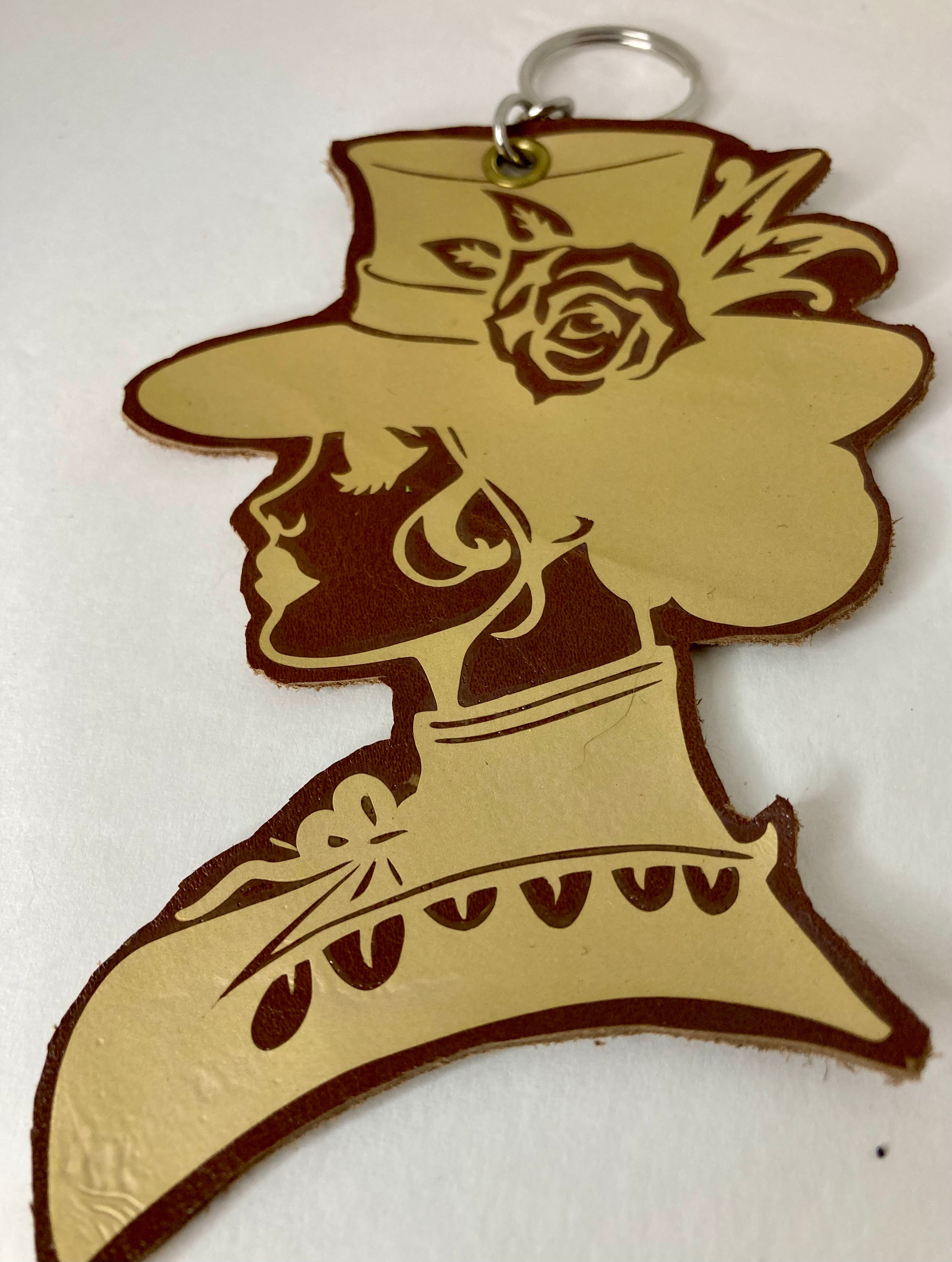 Leather and vinyl keychains